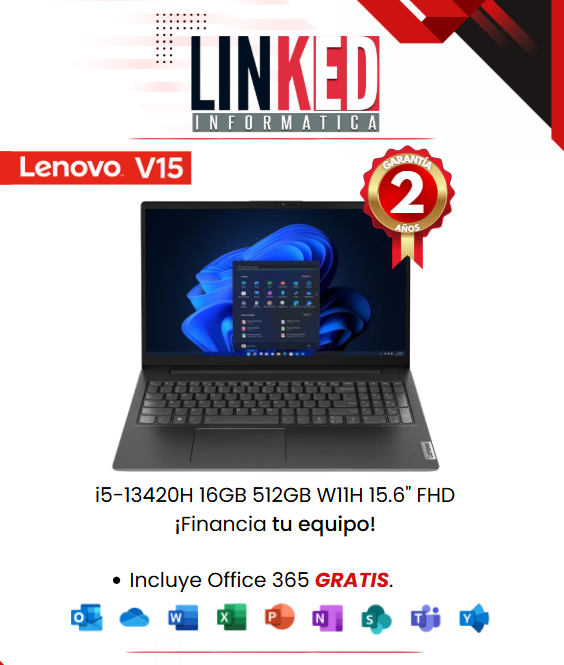 Lenovo V15 i5-13420H 16GB 512GB W11H 15.6" FHD